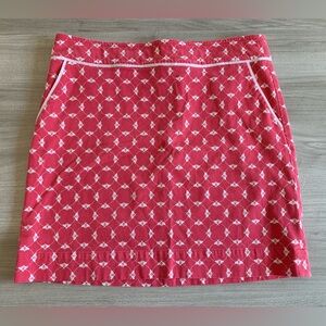 Talbots Golf Skirt Pink Bumble Bee Pique Pencil Skirt With Pockets Women’s 16